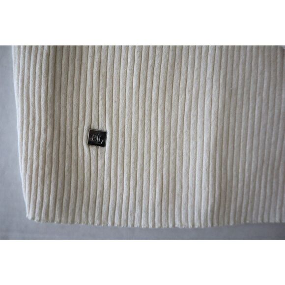 Lauren Ralph Lauren Women Sz 2XL Winter Cream L/S Ribbed Turtleneck Sweater - Picture 7 of 11